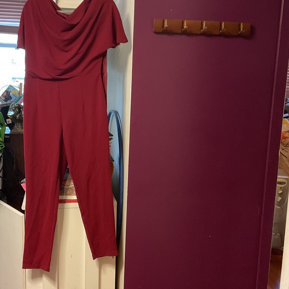Alexia Admor Burgundy Jumpsuit